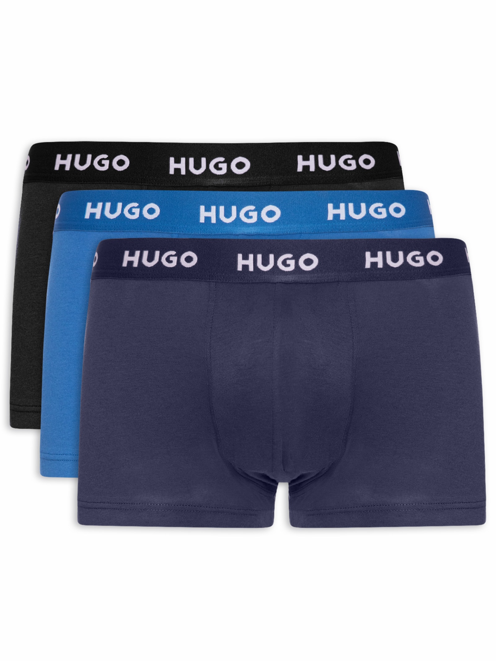 Kit De Cuecas 3 Peças Trunk Triplet Pack Azul Hugo