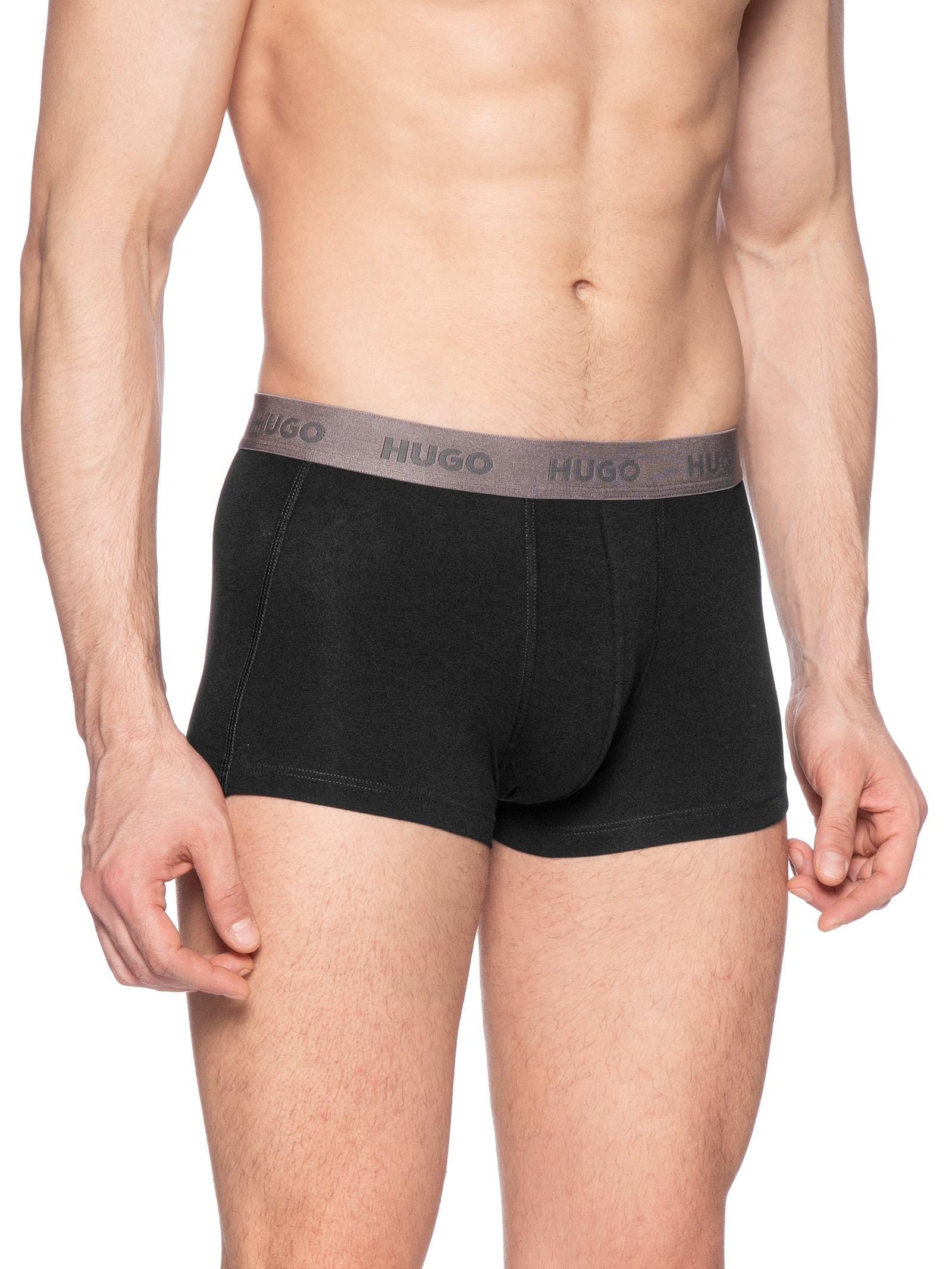 Kit De Cuecas 3 Peças Trunk Triplet Pack Preto Hugo