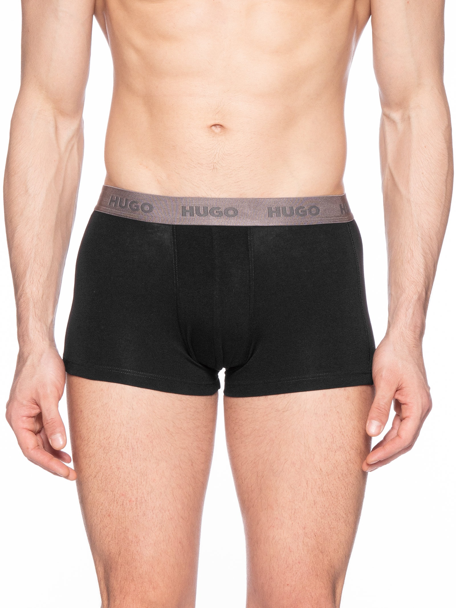 Kit De Cuecas 3 Peças Trunk Triplet Pack Preto Hugo