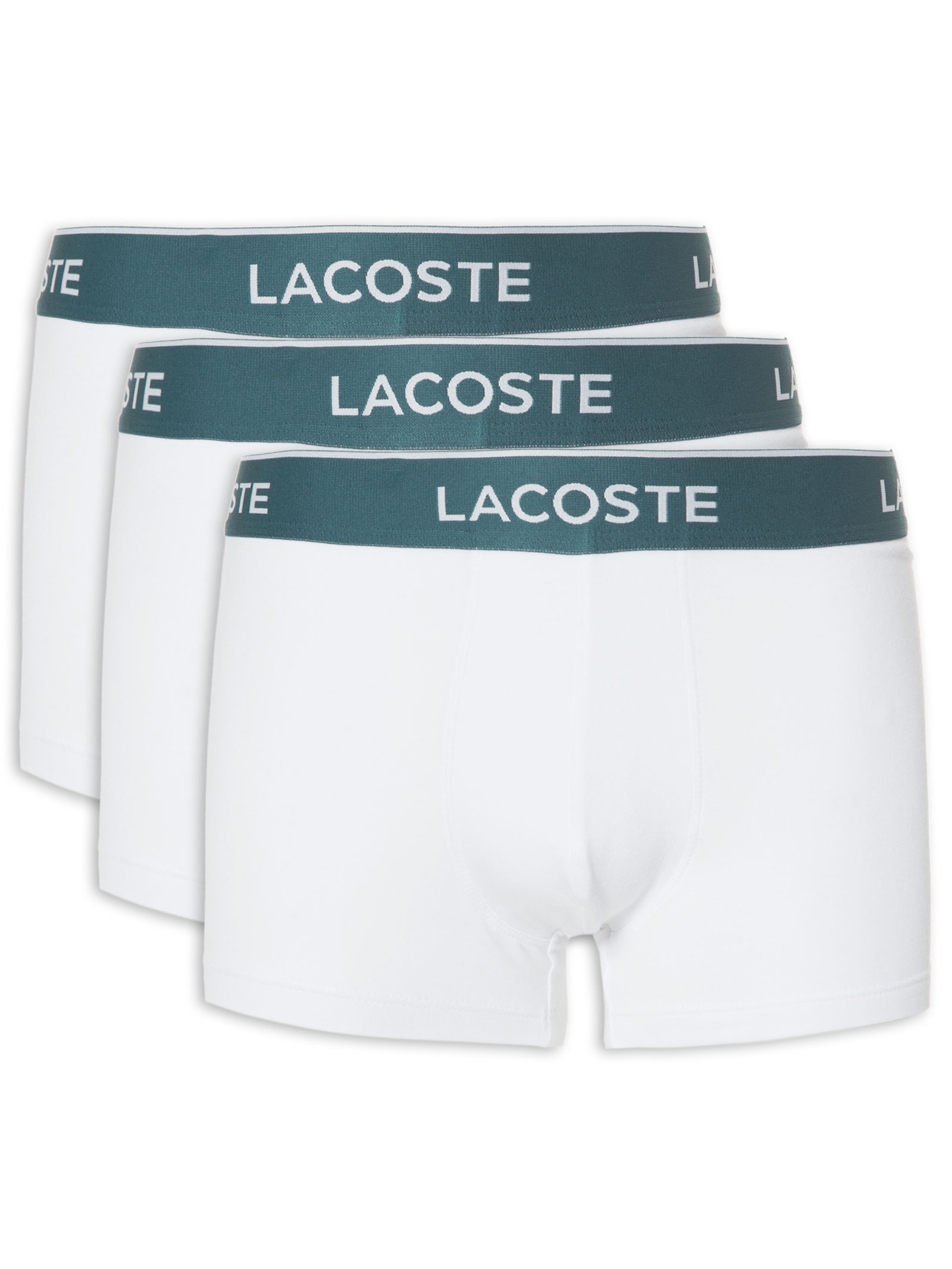 Kit De Cuecas 3 Unidades Boxer Curto Branco Lacoste