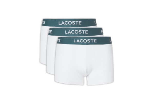 Kit De Cuecas 3 Unidades Boxer Curto - Branco