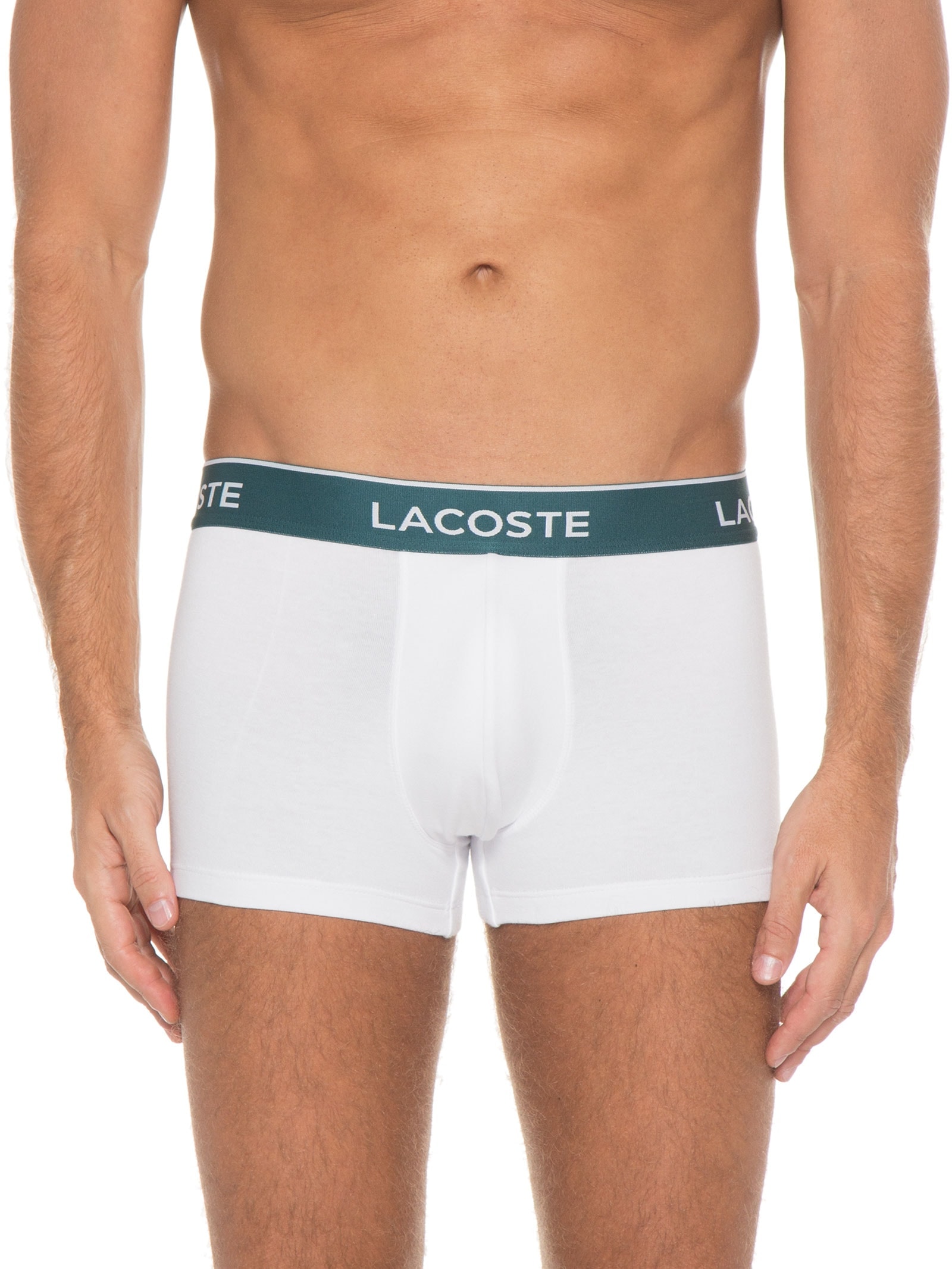 Kit De Cuecas 3 Unidades Boxer Curto Branco Lacoste
