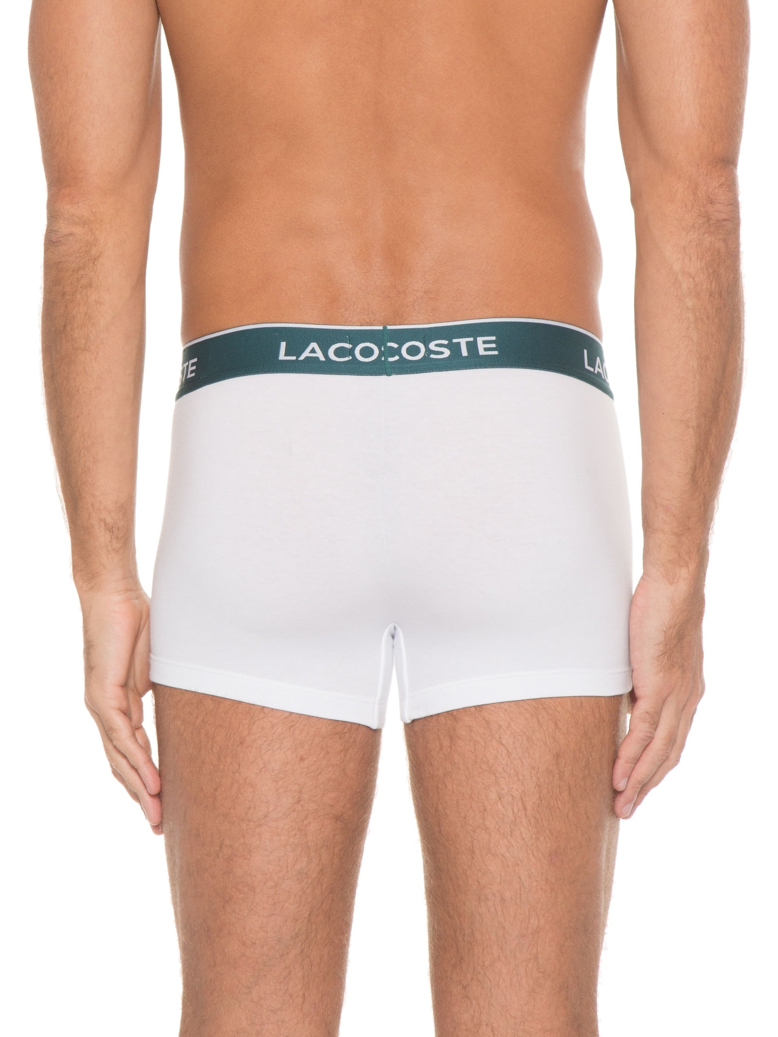 Kit De Cuecas 3 Unidades Boxer Curto Branco Lacoste