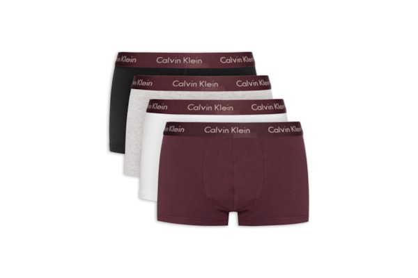 Kit De Cuecas 4 Peças Low Rise Trunk - Vermelho