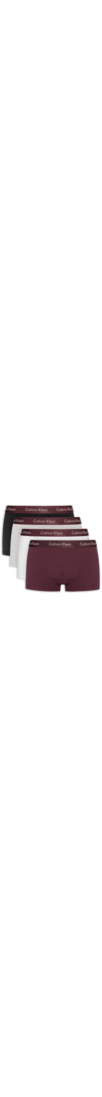 Kit De Cuecas 4 Peças Low Rise Trunk - Vermelho
