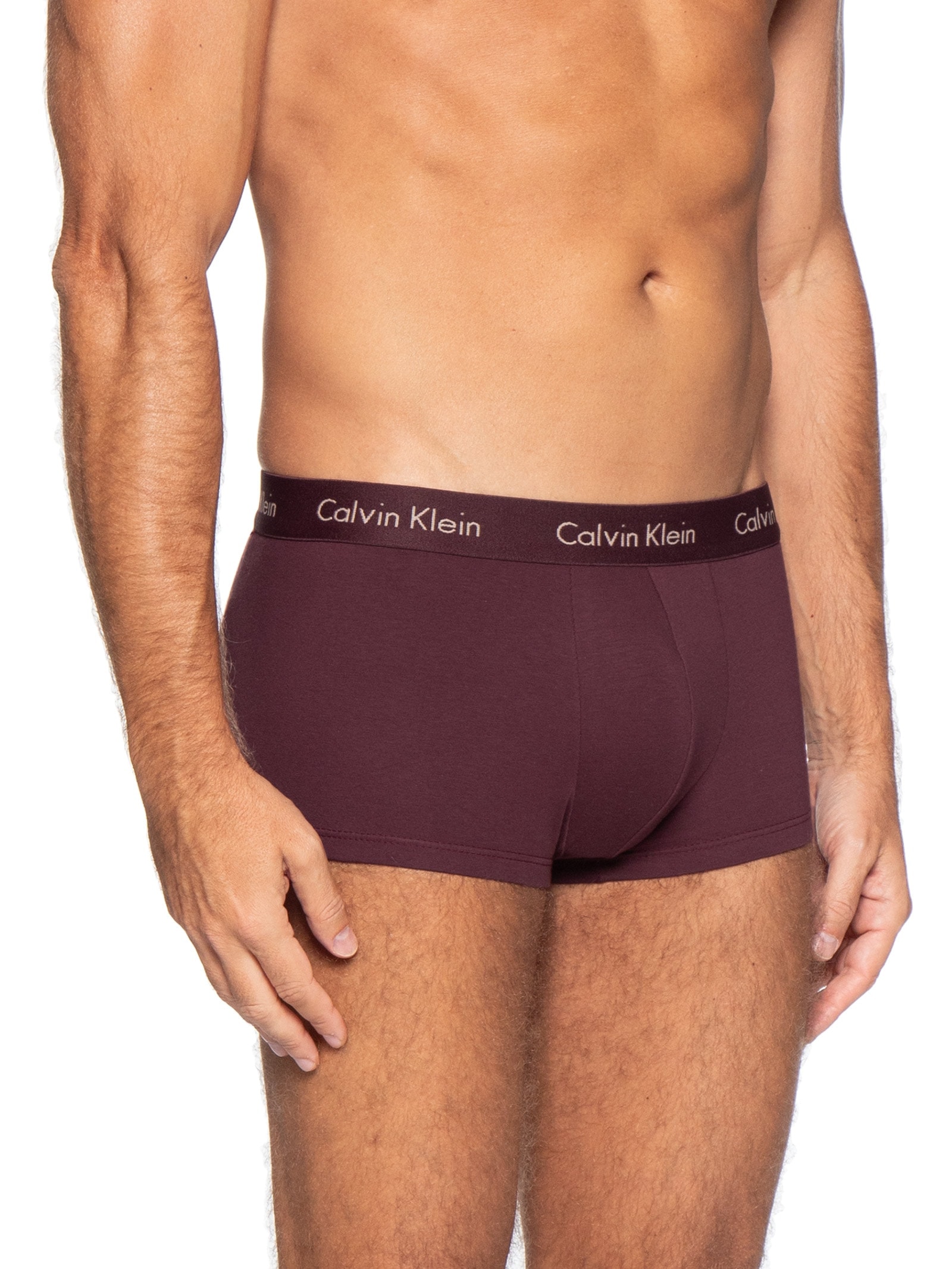 Kit De Cuecas 4 Peças Low Rise Trunk Vermelho Calvin Klein Underwear