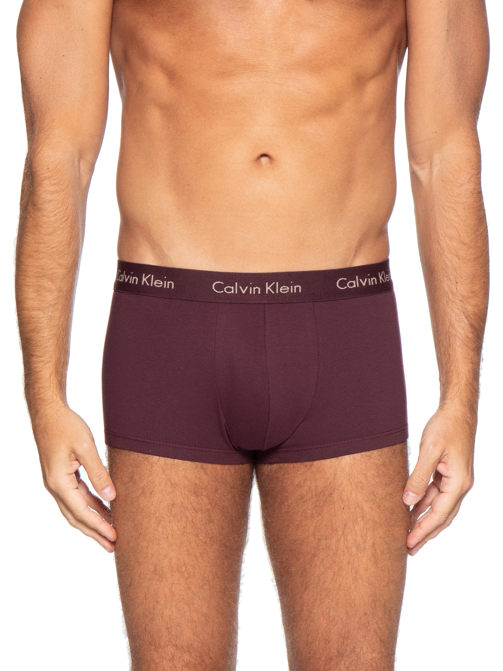 Kit De Cuecas 4 Peças Low Rise Trunk Vermelho Calvin Klein Underwear