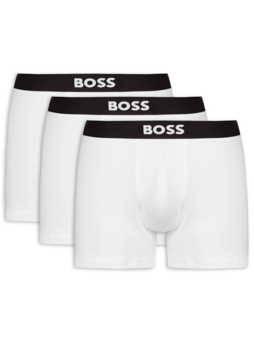 Kit De Cuecas Boxer Br 3 Peças One – Branco