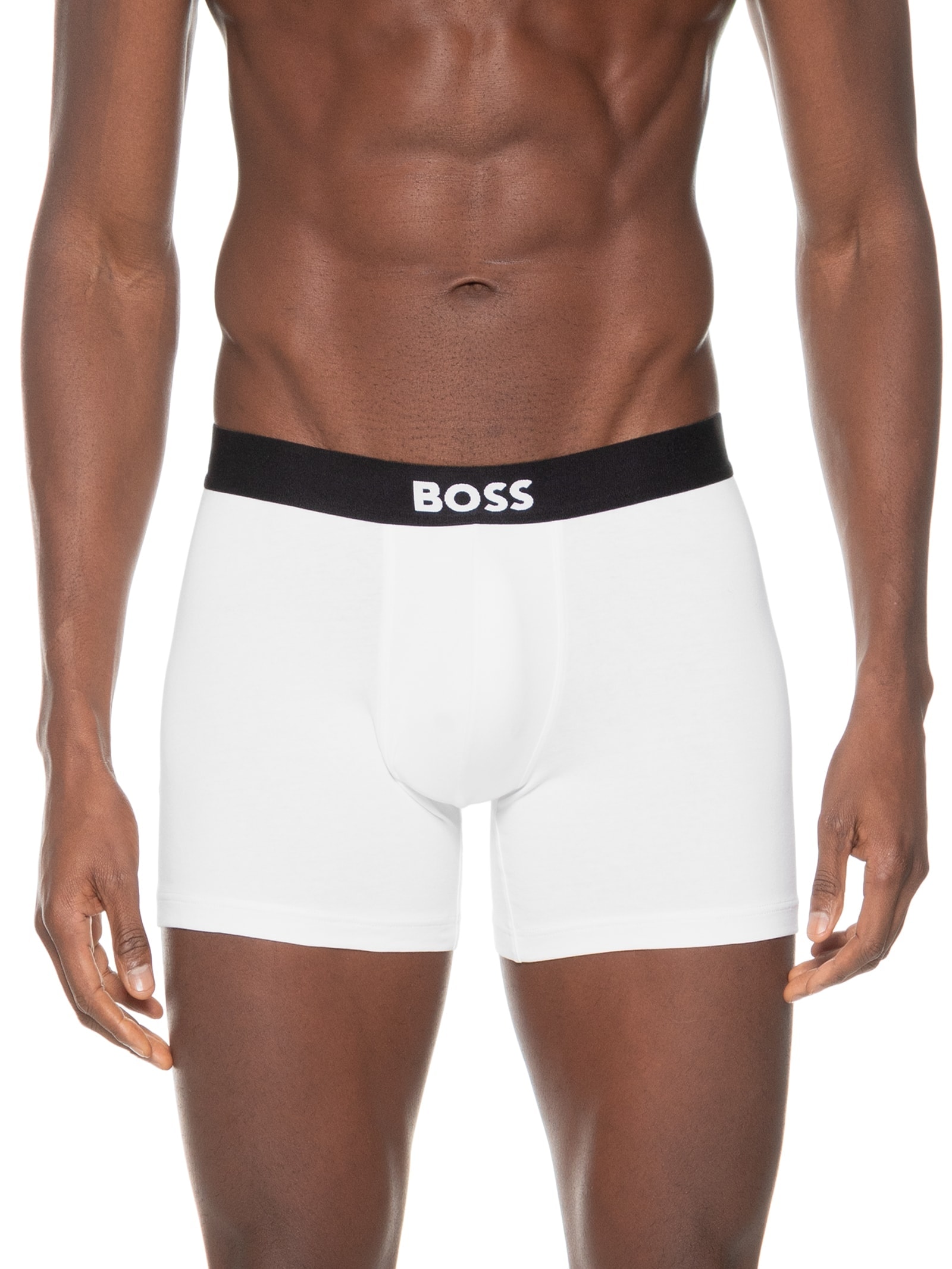 Kit De Cuecas Boxer Br 3 Peças One Branco  Boss