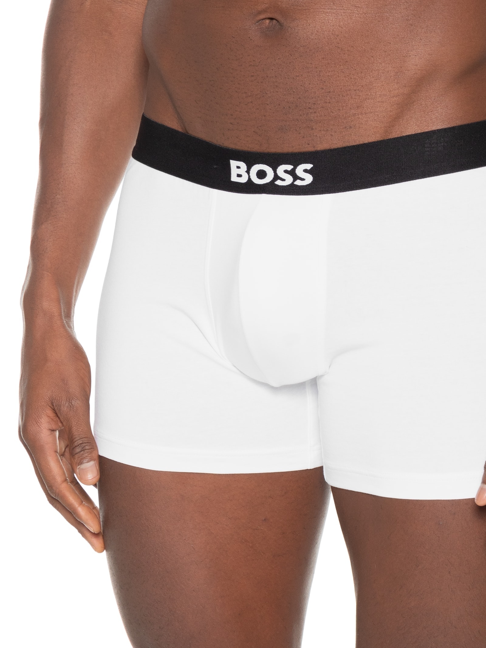 Kit De Cuecas Boxer Br 3 Peças One Branco  Boss