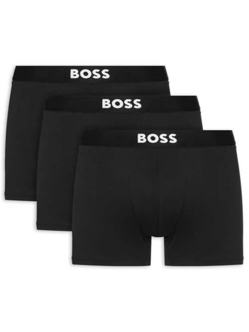 Kit De Cuecas Boxer Br 3 Peças One – Preto