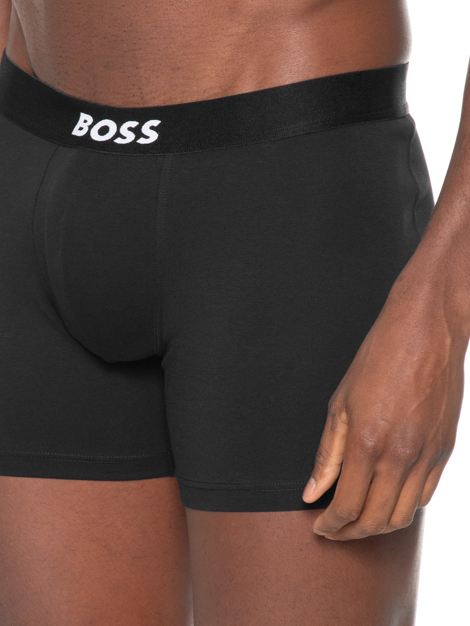 Kit De Cuecas Boxer Br 3 Peças One Preto  Boss