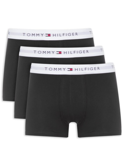 Kit de Cuecas Boxer Trunk 3 Peças - Preto