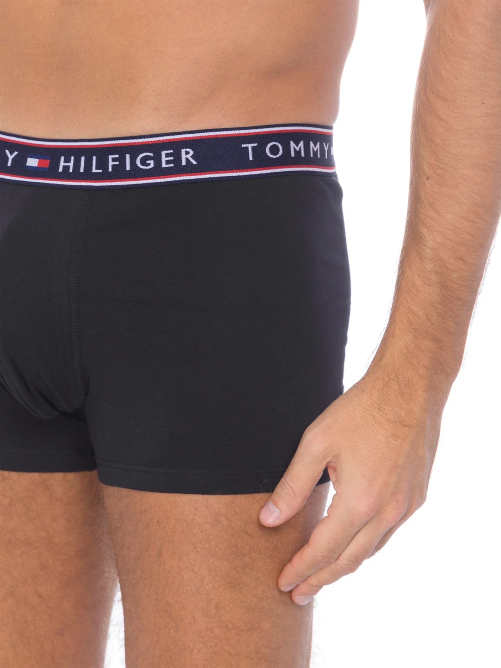  Kit de Cuecas Cotton Stretch Trunk 3 Peças Azul    Tommy Hilfiger