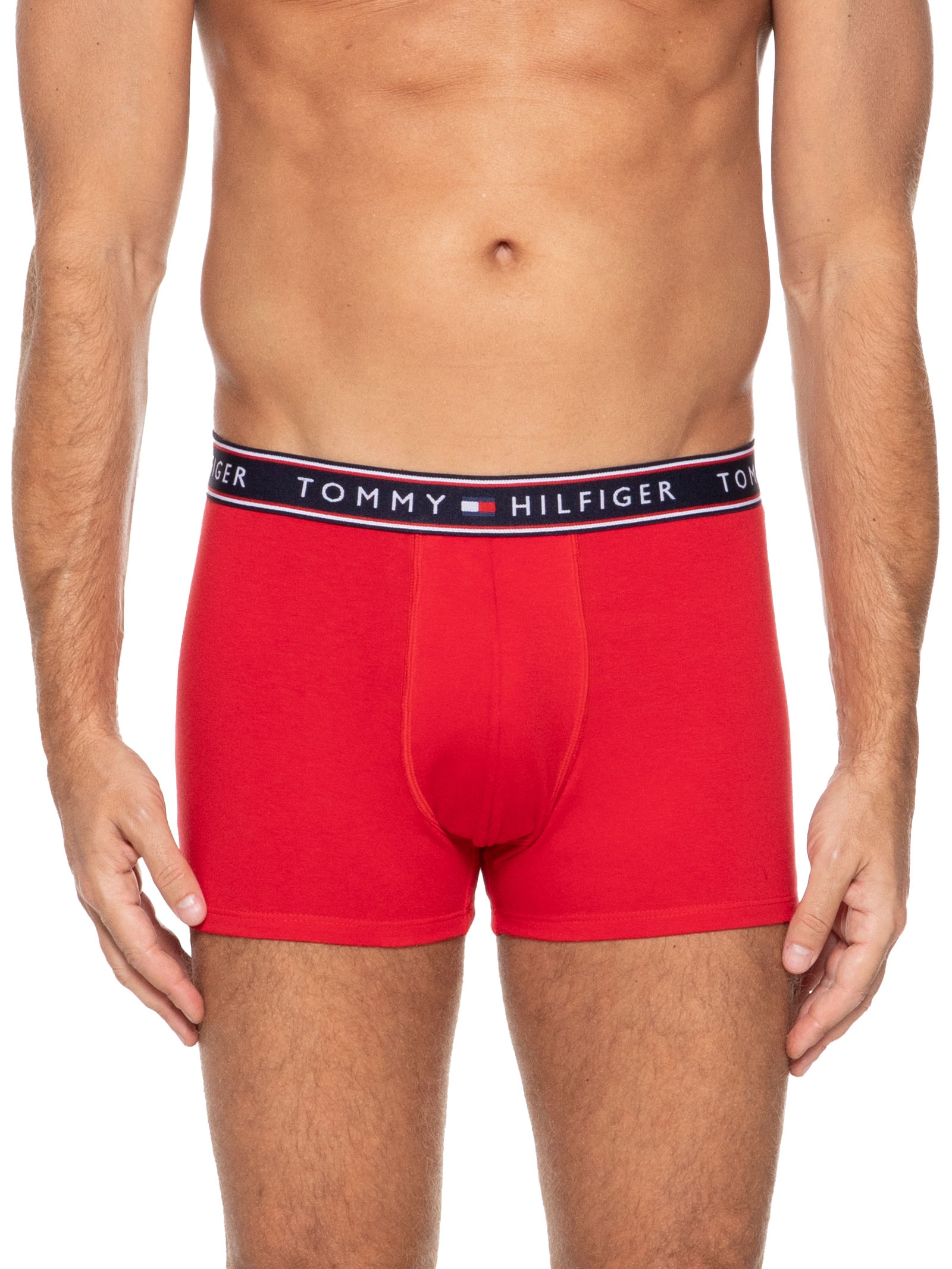  Kit de Cuecas Cotton Stretch Trunk 3 Peças Azul    Tommy Hilfiger