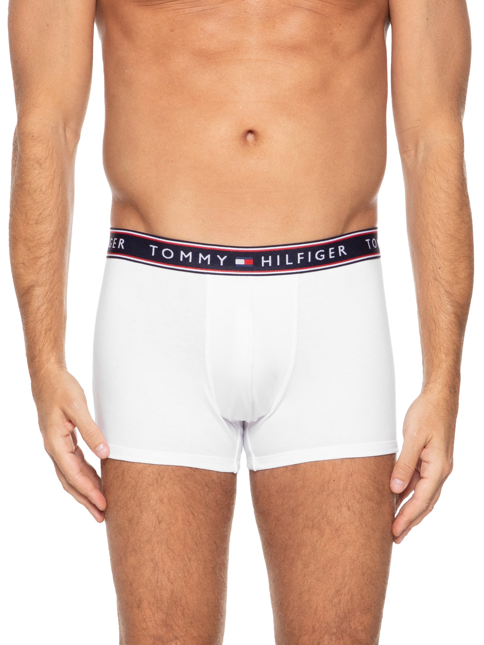  Kit de Cuecas Cotton Stretch Trunk 3 Peças Azul    Tommy Hilfiger