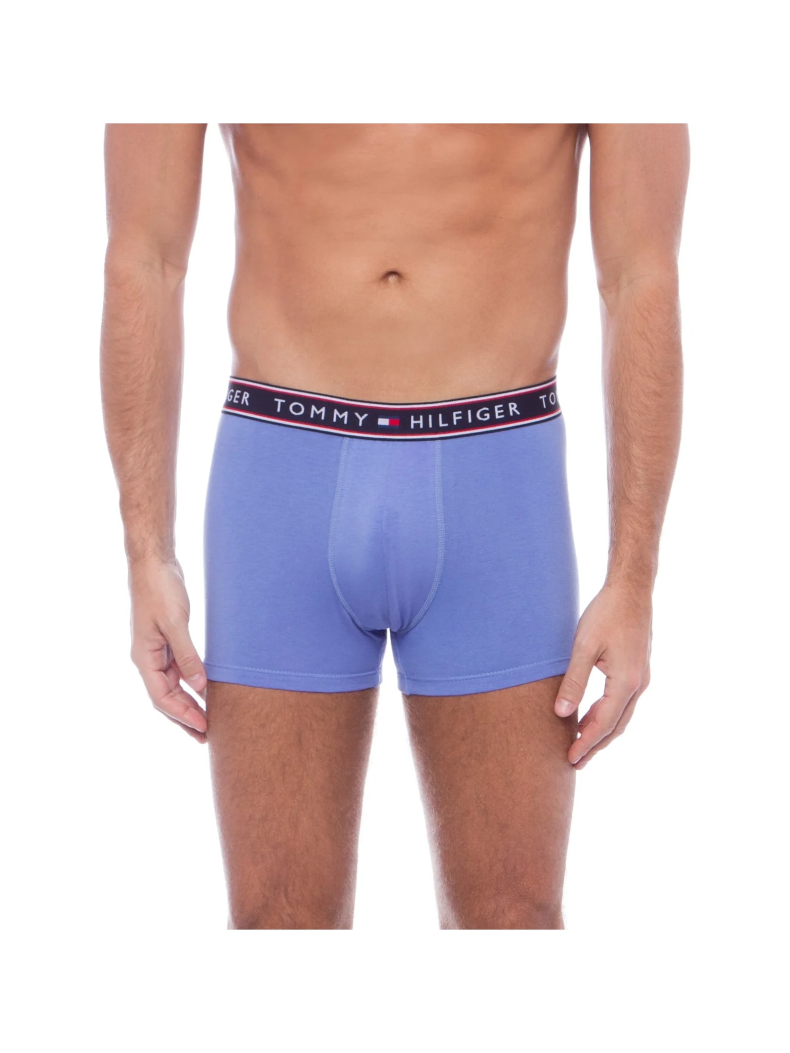  Kit de Cuecas Cotton Stretch Trunk 3 Peças Azul    Tommy Hilfiger