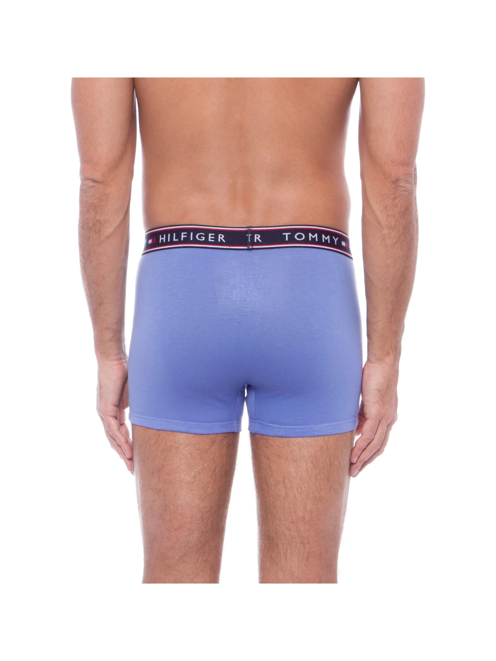  Kit de Cuecas Cotton Stretch Trunk 3 Peças Azul    Tommy Hilfiger