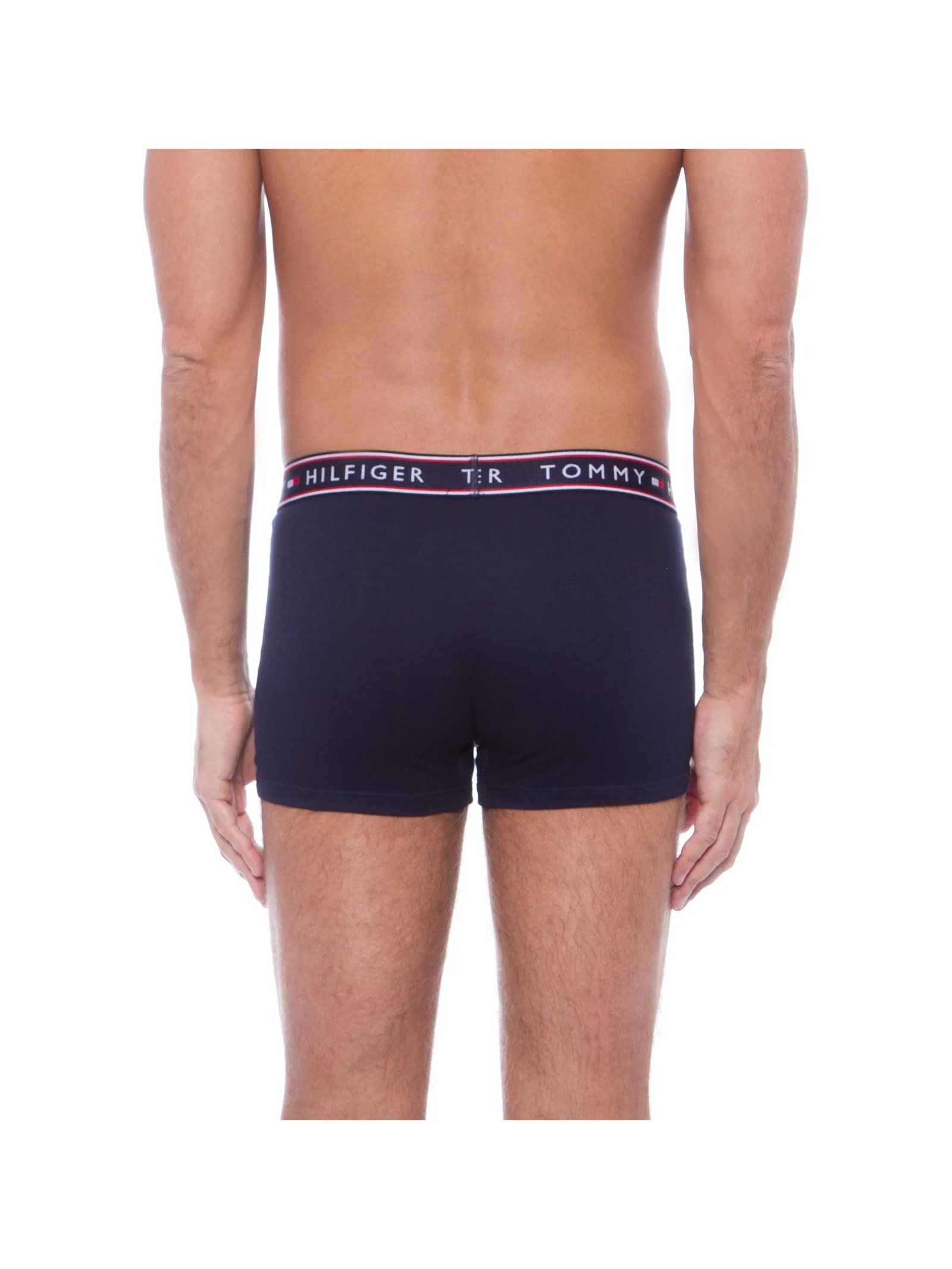  Kit de Cuecas Cotton Stretch Trunk 3 Peças Azul    Tommy Hilfiger