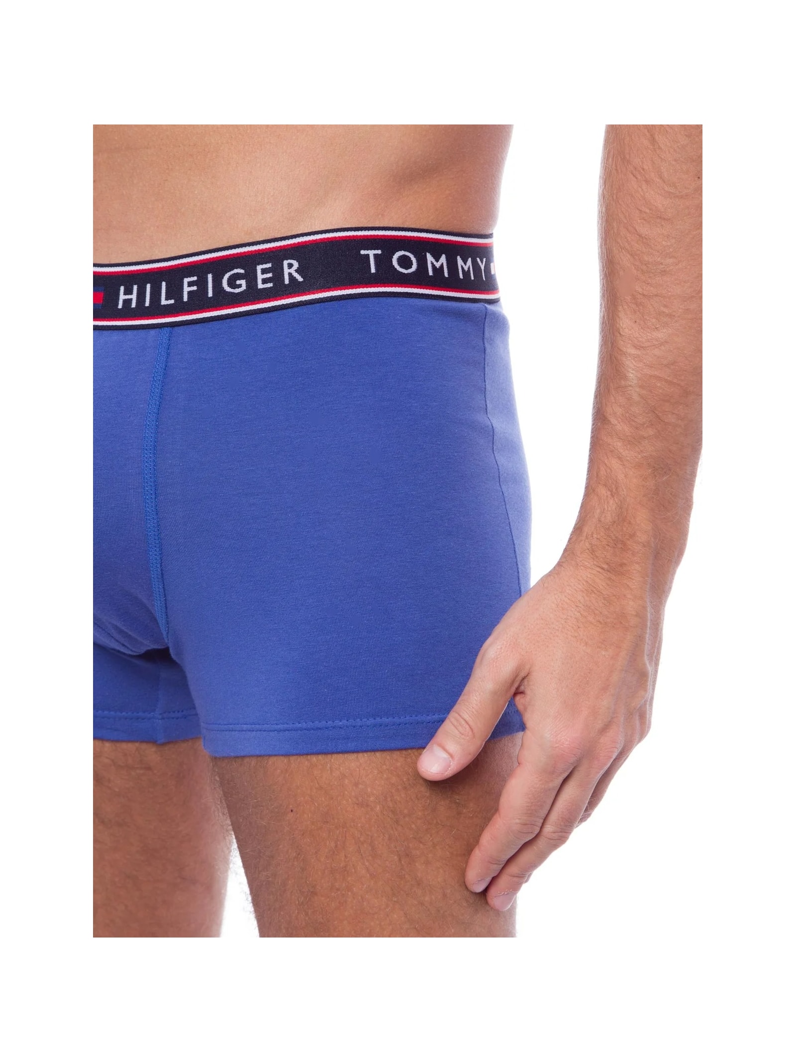  Kit de Cuecas Cotton Stretch Trunk 3 Peças Azul    Tommy Hilfiger
