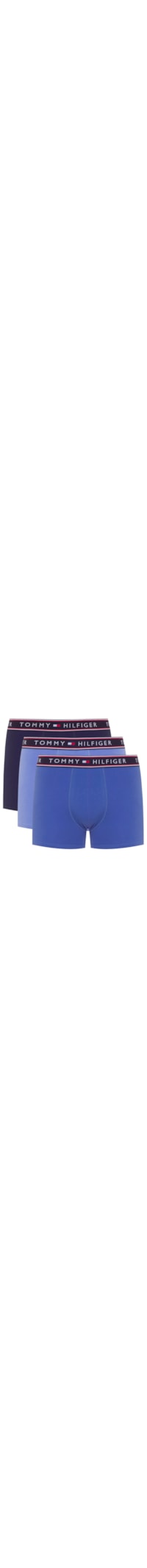 Kit de Cuecas Cotton Stretch Trunk 3 Peças - Azul