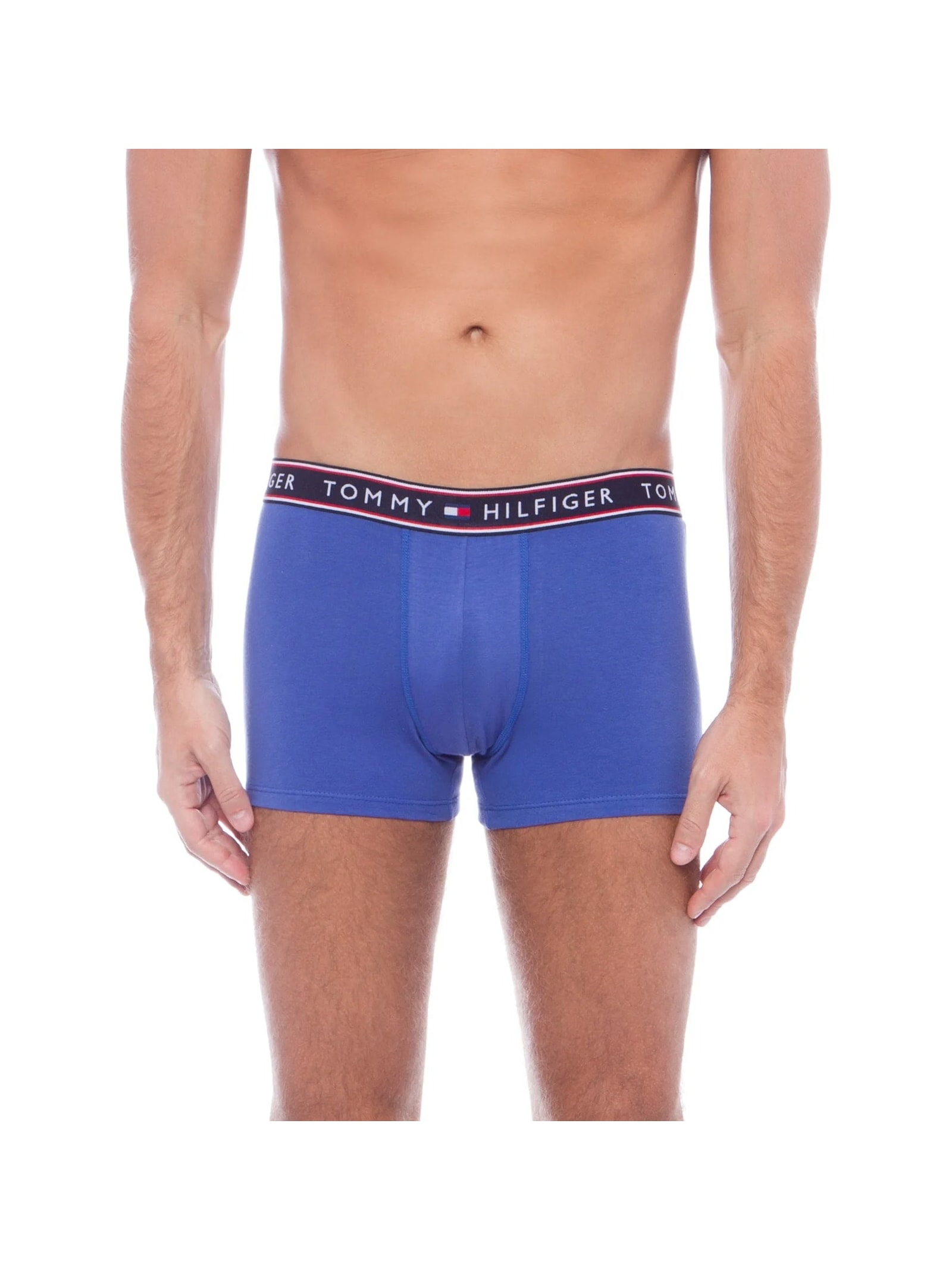  Kit de Cuecas Cotton Stretch Trunk 3 Peças Azul    Tommy Hilfiger