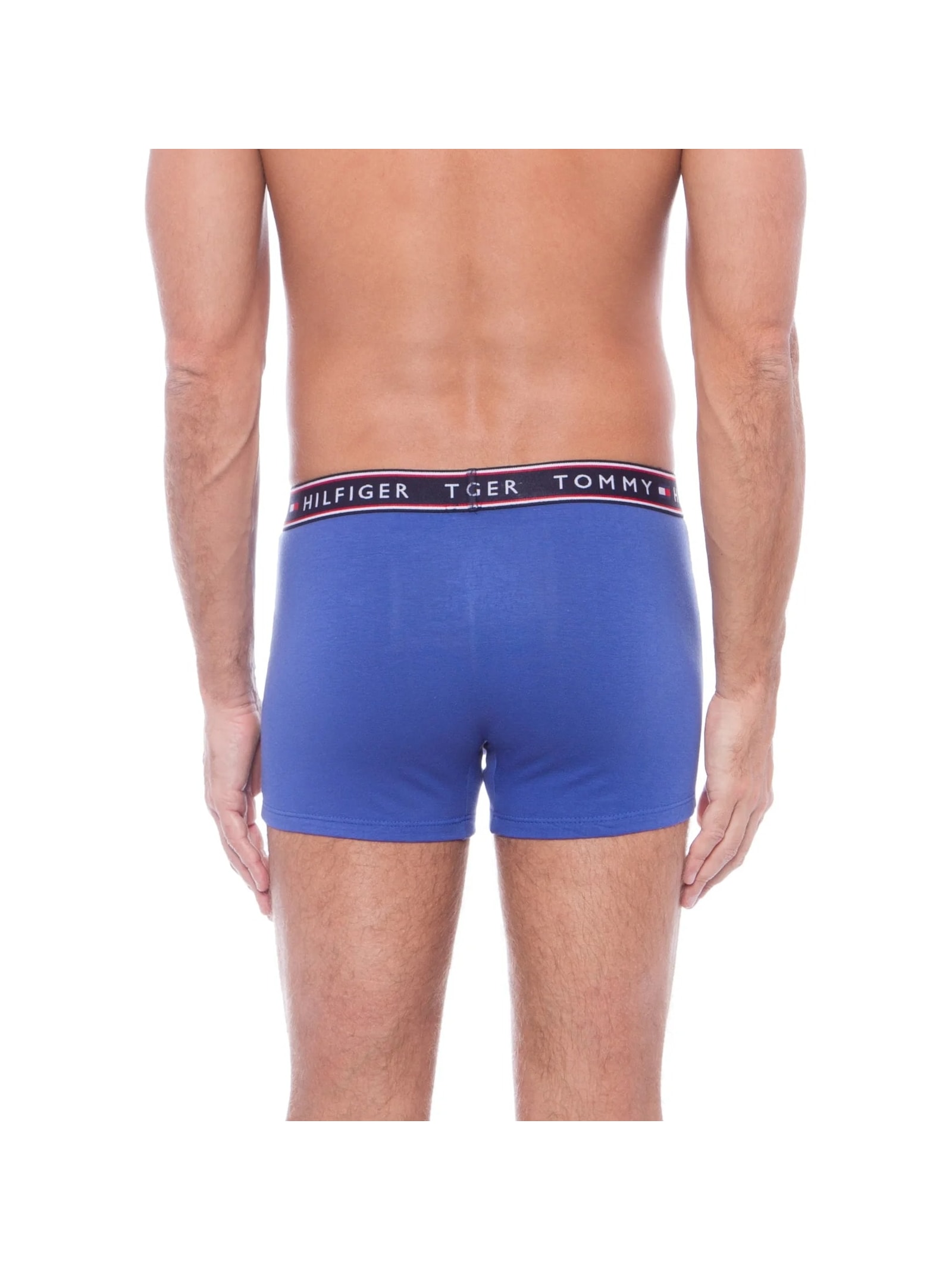  Kit de Cuecas Cotton Stretch Trunk 3 Peças Azul    Tommy Hilfiger
