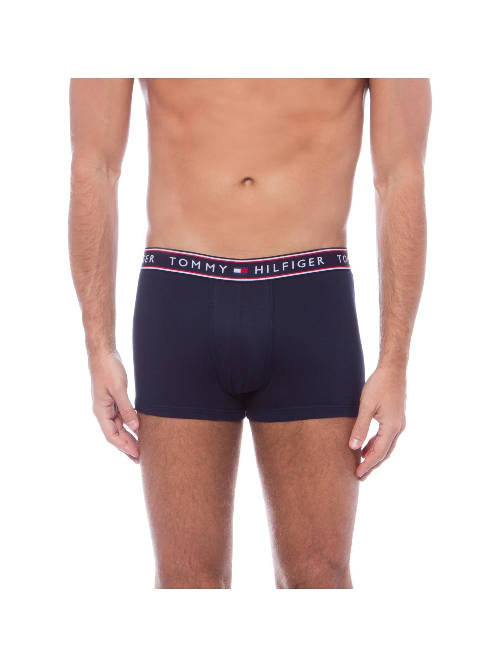  Kit de Cuecas Cotton Stretch Trunk 3 Peças Azul    Tommy Hilfiger