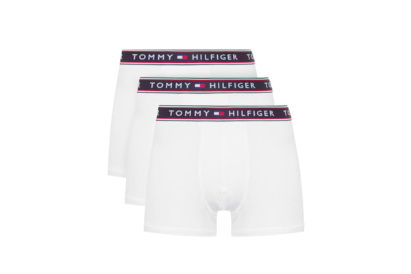  Kit de Cuecas Cotton Stretch Trunk 3 Peças - Branco 