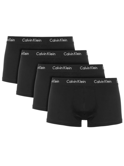 Kit De Cuecas Low Rise Trunk De Cotton – Preto