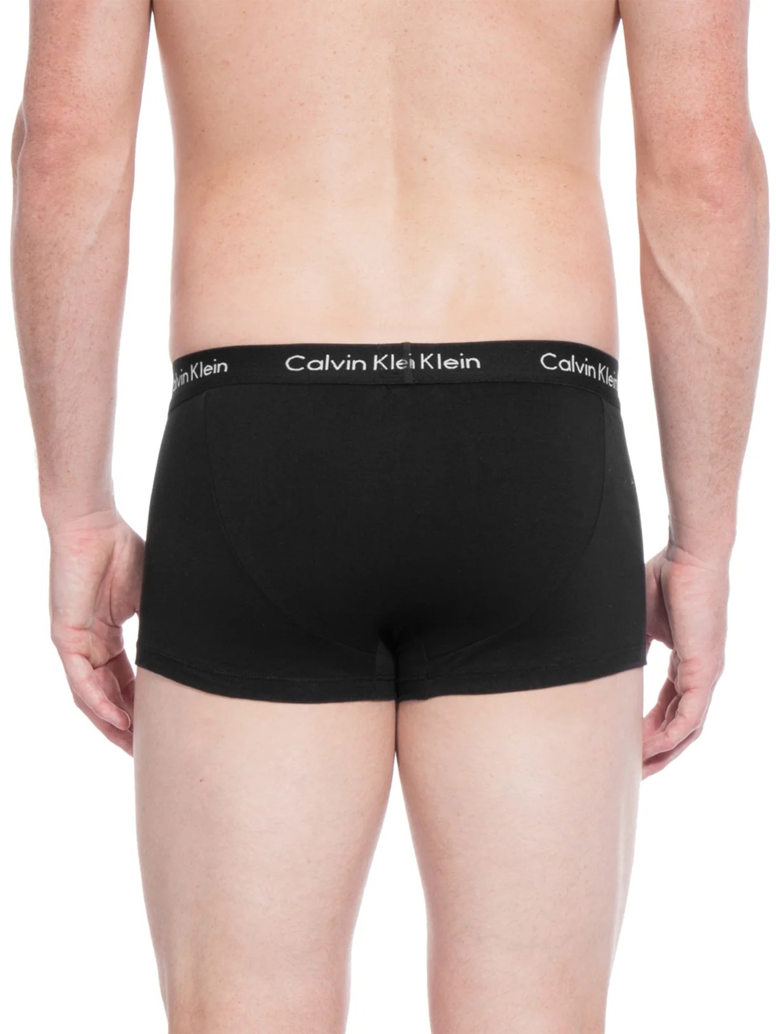 Kit De Cuecas Low Rise Trunk De Cotton Preto Calvin Klein Underwear