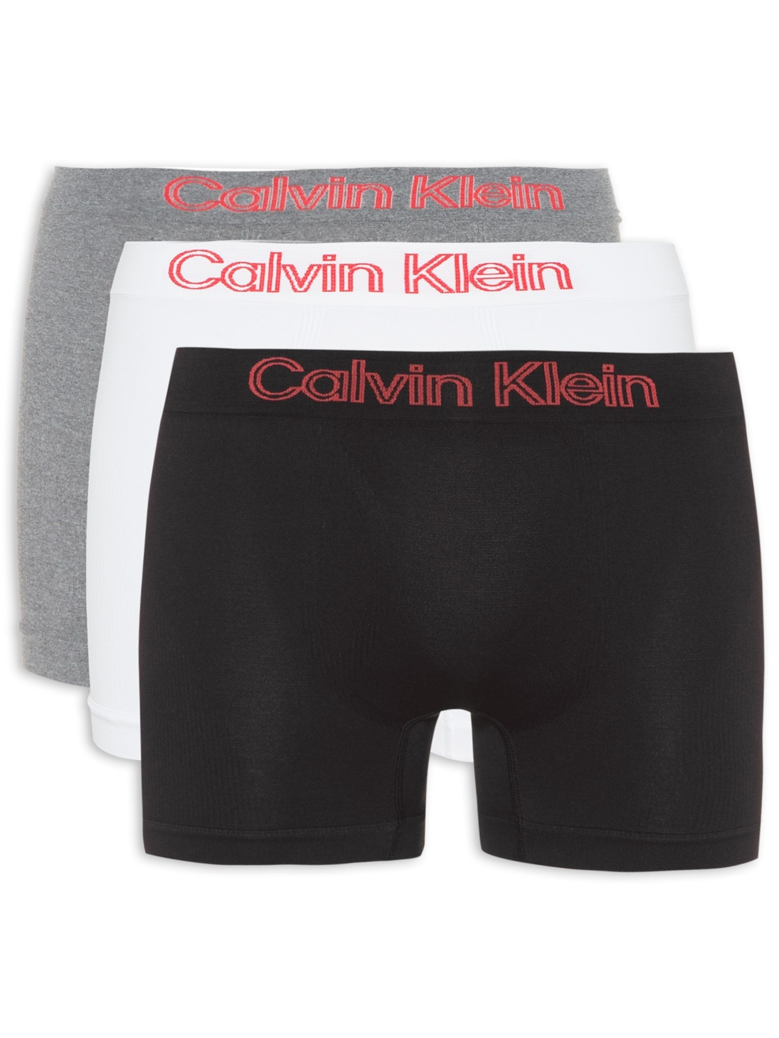 Kit De Cuecas Low Rise Trunk Sem Costura 3 unidades Calvin Klein Underwear