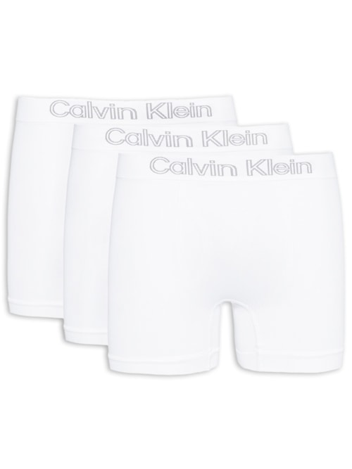 Kit De Cuecas Low Rise Trunk Sem Costura 3 unidades - Branco