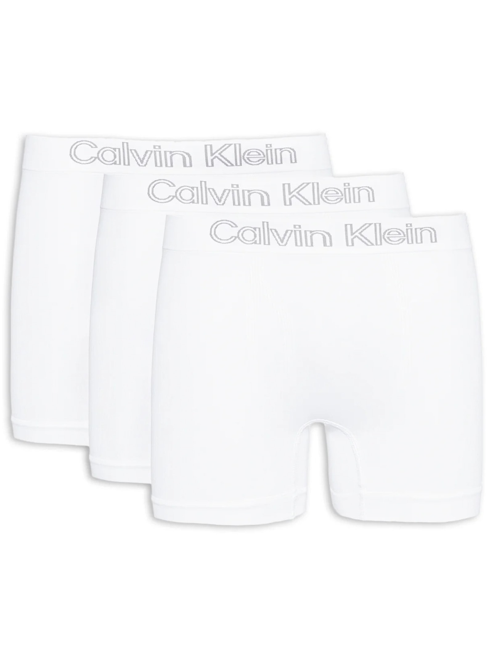 Kit De Cuecas Low Rise Trunk Sem Costura 3 unidades Branco Calvin Klein Underwear