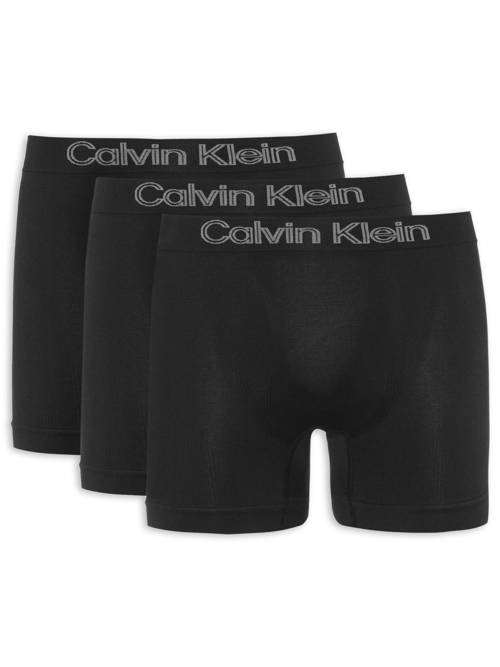 Kit De Cuecas Low Rise Trunk Sem Costura 3 unidades Preto Calvin Klein Underwear