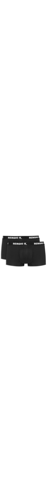 Kit De Cuecas Pack Boxer de Algodão com 2 Peças - Preto