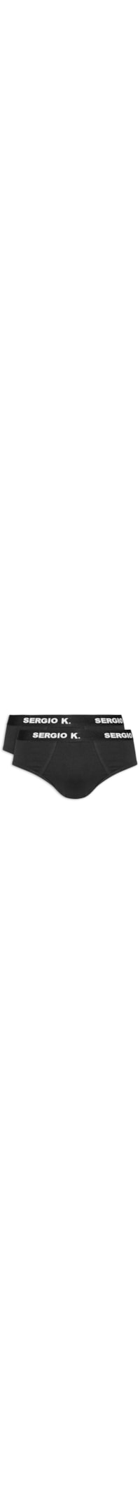 Kit De Cuecas Pack Slip 2 Peças - Preto