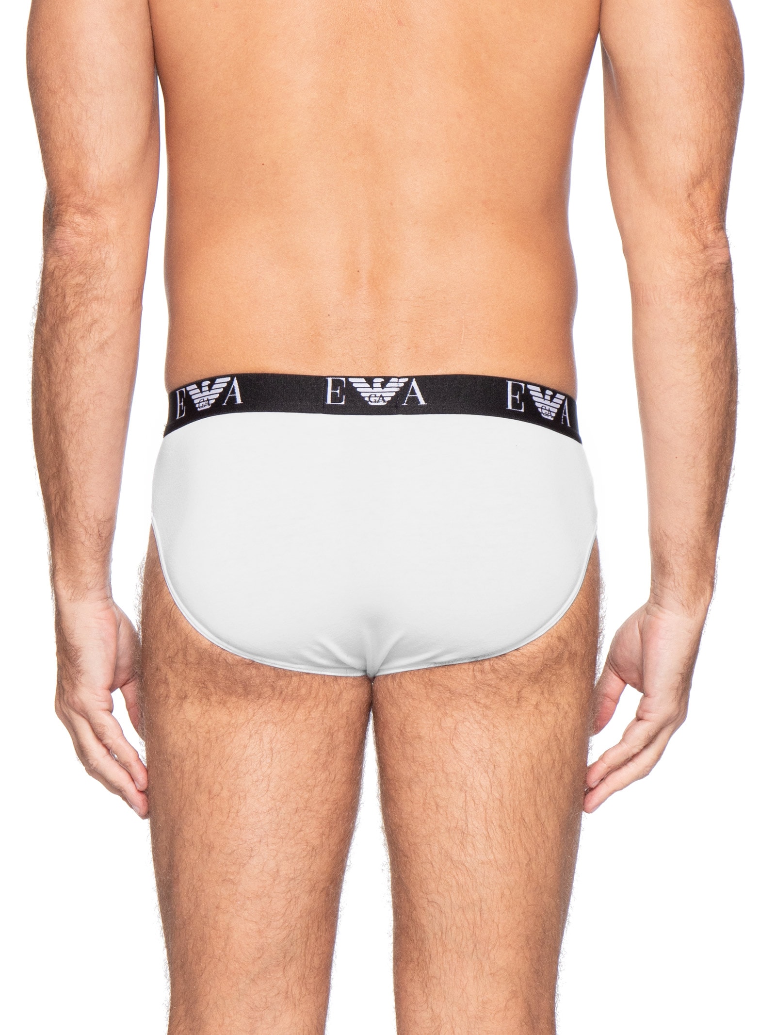 Kit De Cuecas Slip Bottom 3 Peças Cinza Emporio Armani Bodywear