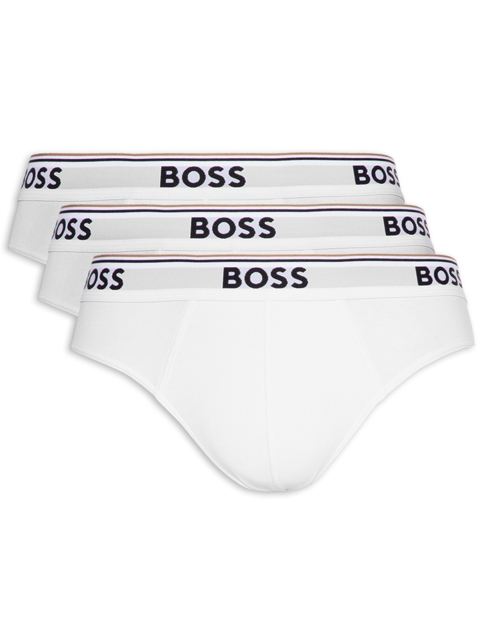 Boss - Kit De Cuecas Slip Brief Power 3 Peças - Branco