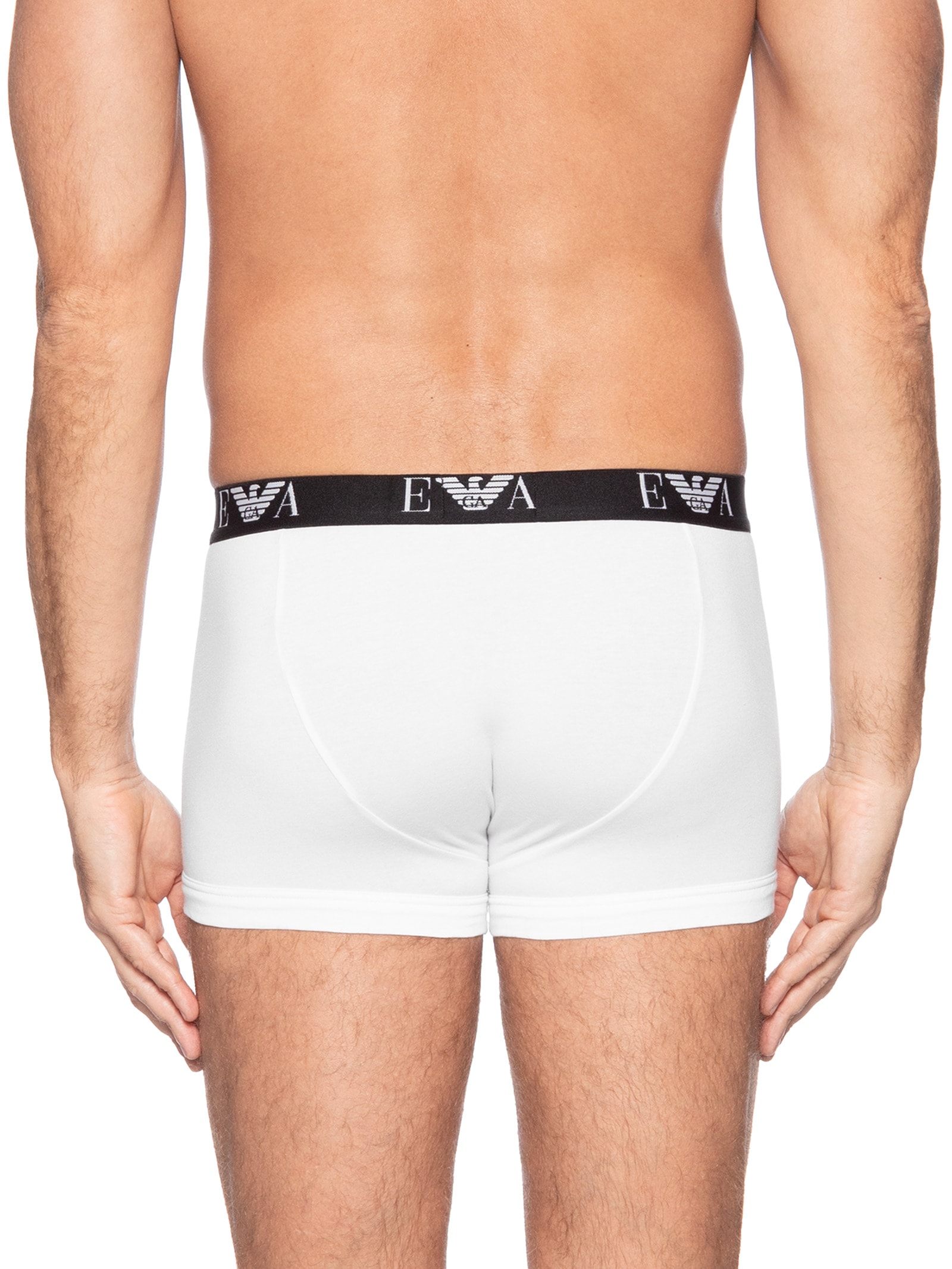 Kit De Cuecas Trunk 3 Peças Parte Bassa Branco Emporio Armani Bodywear