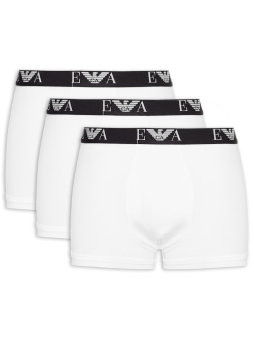 Kit De Cuecas Trunk 3 Peças Parte Bassa – Branco