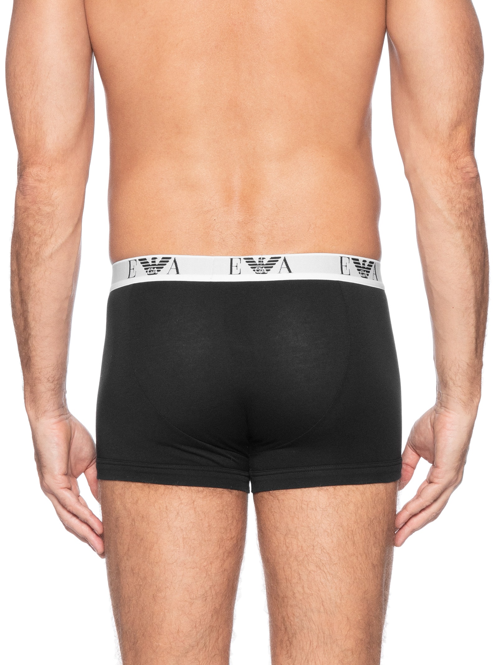 Kit De Cuecas Trunk 3 Peças Preto Emporio Armani Bodywear