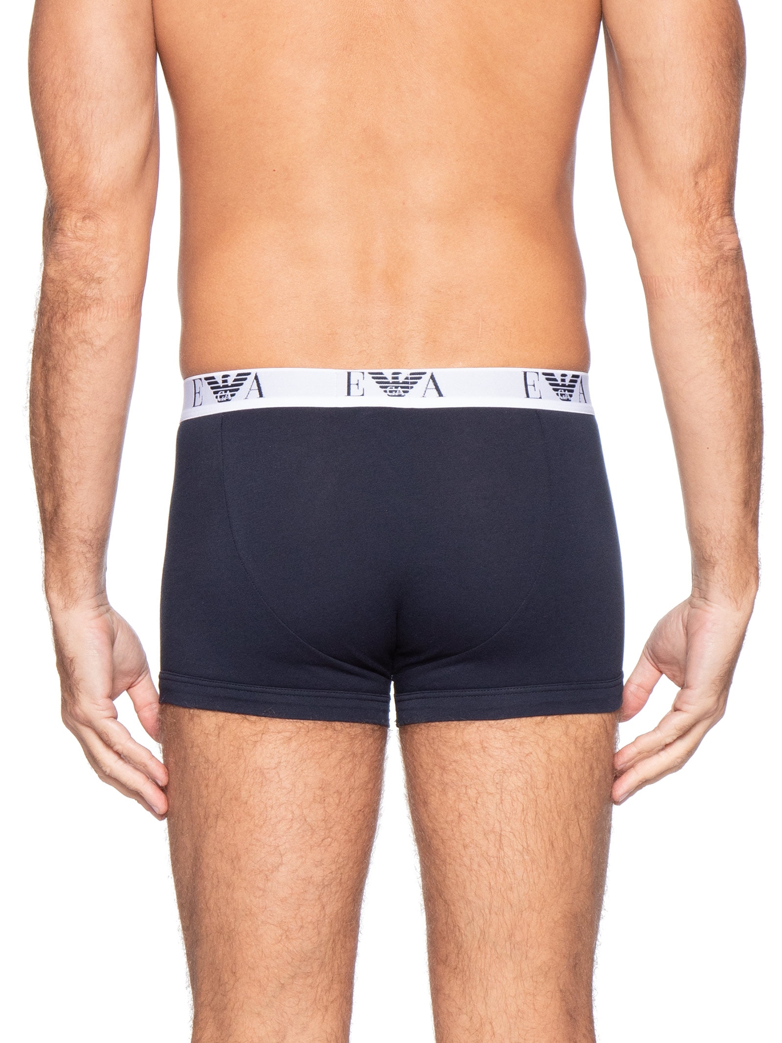 Kit De Cuecas Trunk Bottom 3 Peças Cinza Emporio Armani Bodywear