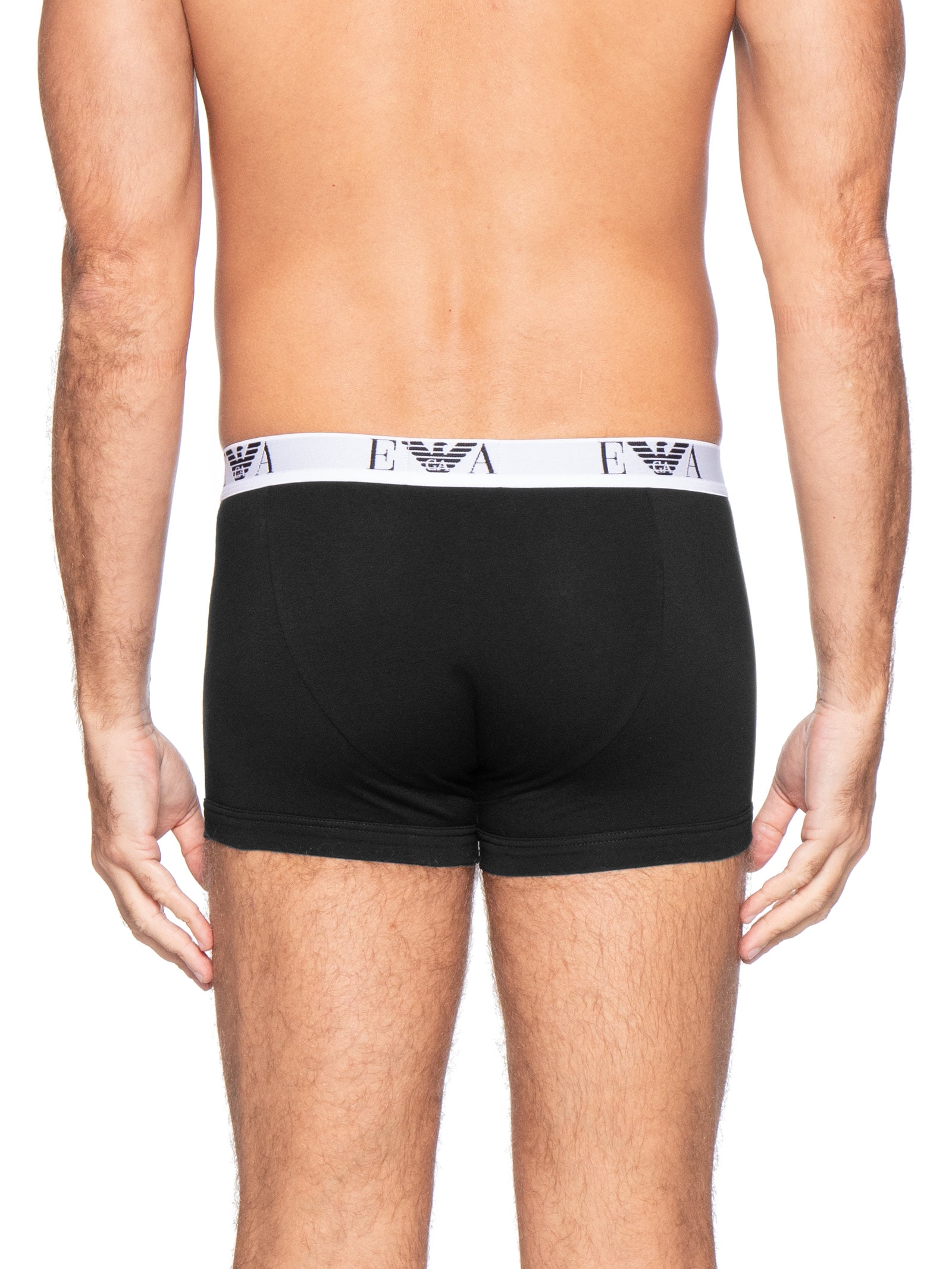 Kit De Cuecas Trunk Bottom 3 Peças Cinza Emporio Armani Bodywear