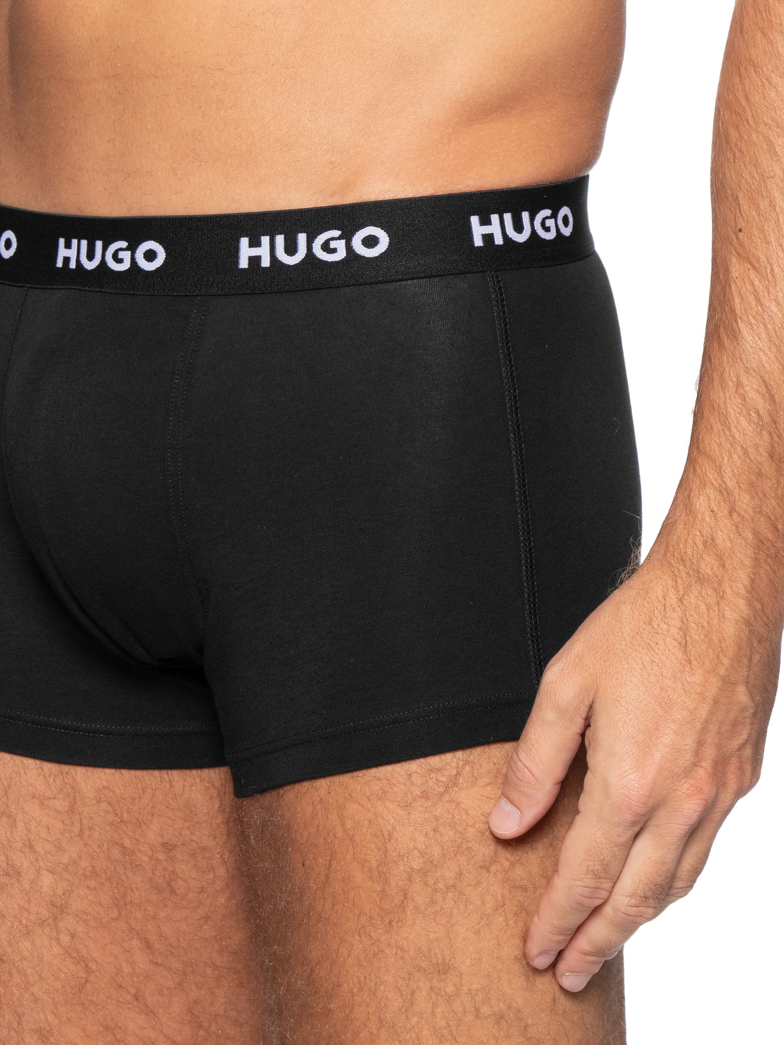 Kit De Cuecas Trunk Triplet Pack Cinza Hugo