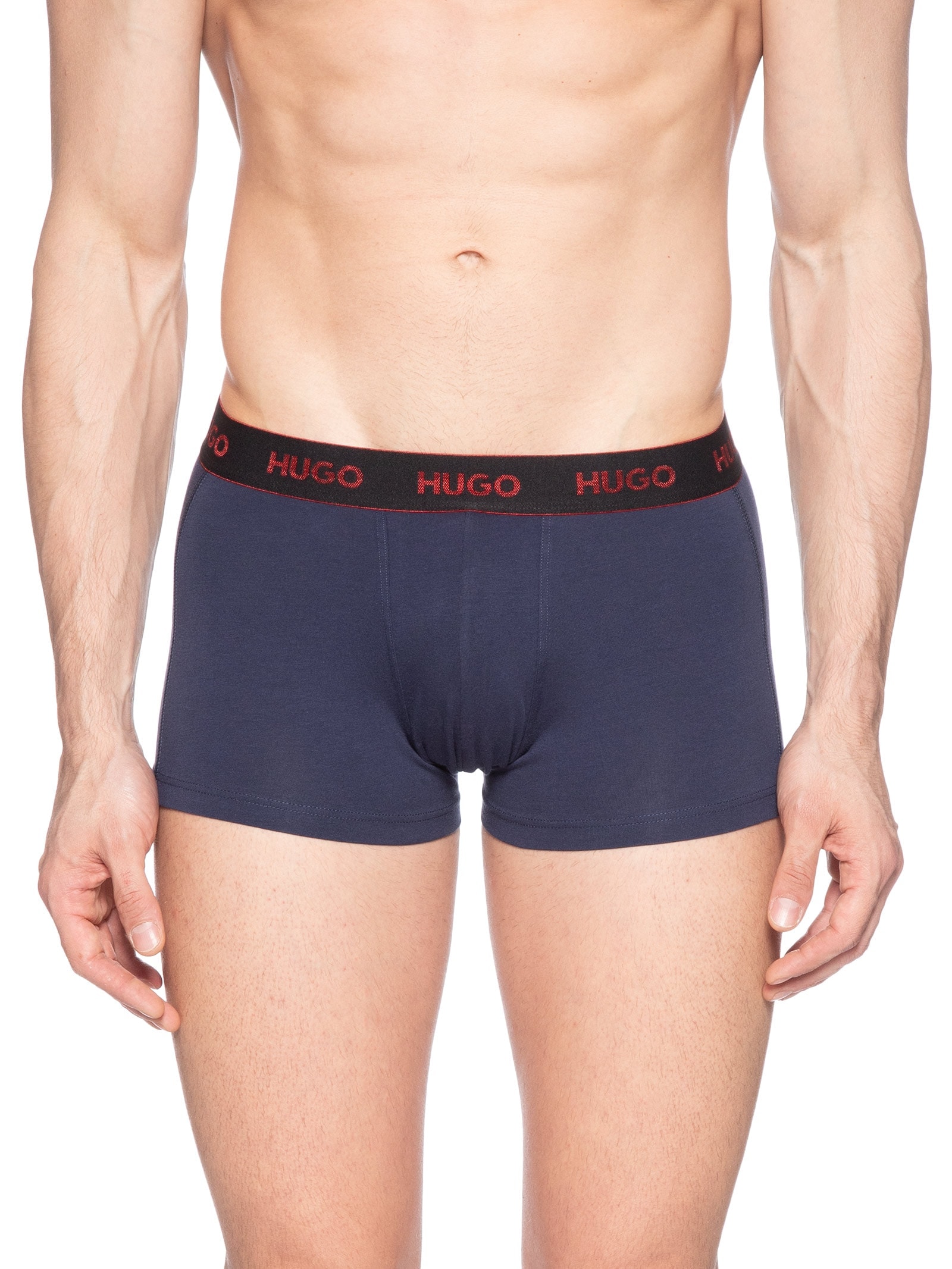 Kit De Cuecas Trunk Triplet Vermelho Hugo