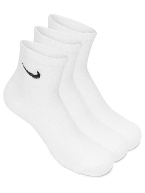 Kit De Meia Feminina Everyday Cush Ankle 3 Pares - Branco