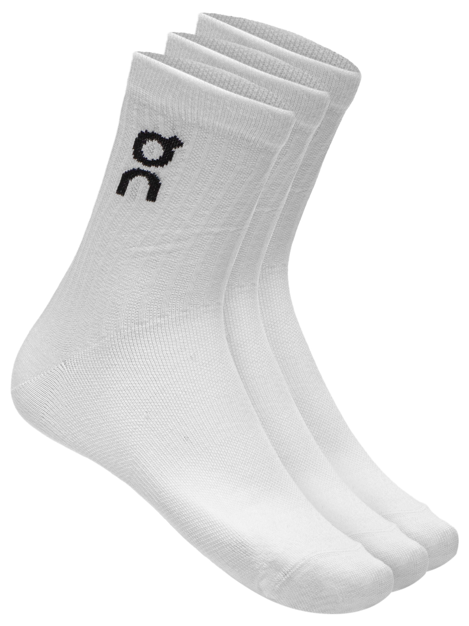 Kit De Meia Feminino Logo High 3 Peças Branco On Running
