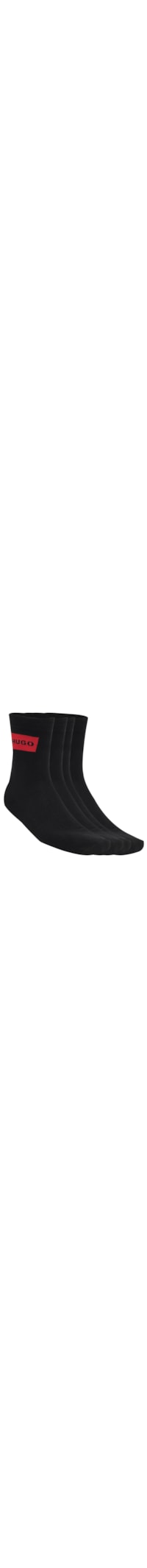 Kit De Meia Masculina 2 Pares Rib Label - Preto