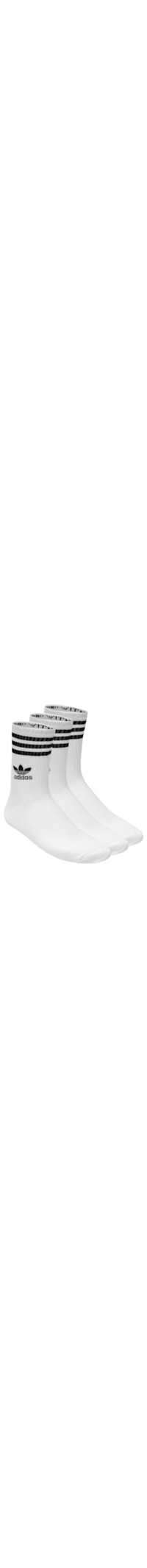 Kit De Meia Masculina 3 Stripes Cano Medio 3 Pares - Branco